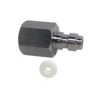 Universal 8mm Quick-Disconnect Plug Adapter, Stainless Steel 1/8" BSPP Female Thread, Paintball Charging Fittings with Sealing O-Ring