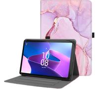 Universal 9",9.7",10.1",10.2",10.5",10.9",11" inchTablet Case,Multi-Viewing Angels Stand Folio Case Cover with Handstrap for for iPad, Samsung,Other 9-11 inch Tablet-Marble Pink