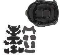 Universal 9-Piece Dual-Layer Helmet Padding Kit With Memory Foam And Hook-and-Loop Fasteners, Tactical Helmet Replacement Pads Set Accessories Mats (Black)