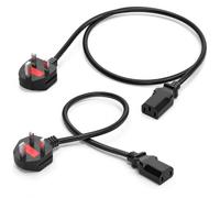 Universal AC Power Cable 6ft, 3 Prong IEC C13 to NEMA 5-15P Computer Monitor Power Cord, 18AWG 10A 125V Safe Replacement Cord for PC, Laptop Adapter, TV, Projector, Office Printer and Travel Spare