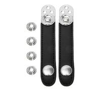 Universal Accordion Bellows Buckle Set for Fixation Replacement Black | Cowhide and Steel Construction, One Set with Four Replacement Fasteners, Easy Installation for Accordion Players