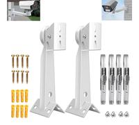 Universal Adjustable 360° Security Camera Wall & Ceiling Mount Aluminum Bracket with Screws & Loops for Surveillance Cameras Durable & Versatile Installation