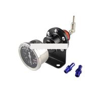 Universal Adjustable Fuel Pressure Regulator with Original Gauge and Instructions(Nero)