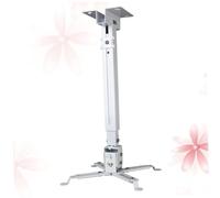 Universal Adjustable Projector 15kg Iron Ceiling Mount Bracket | Four Double-jointed Arms, Adjustable Channel, White Finish, Secure Ceiling Placement for Offices and Home Setups