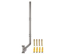Universal Adjustable TV Antenna Mount, 36'' Ferritic Stainless Steel J-Pole Mast, Heavy-Duty Wall/Roof Mounting Bracket for Antennas, Weather Station, Cell Phone Signal Booster, WiFi Extender