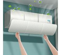 Universal Air Conditioner Deflector, Portable Adjustable Windshield Air Conditioning Deflector Shield for Wall Conditioners for Home/Office/Bedroom/Living Room (White)
