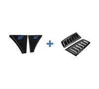 Universal Air Front Hood Bonnet Vents Hood Compatible With Focus RS MK2 MK3 Auto Car Decorative Air Flow Intake Scoop Side Vent Compatible With Seat(1 Blue Set)