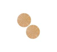 Universal Air Fryer / Multi Cooker Drawer Liners Non-Stick Round Perforated Mats (Brown, Pack of 2)