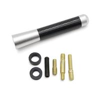 Universal Aluminum 3.5cm 8cm 12cm Car Decoration Radio Carbon Fiber Antenna Decorative Roof Signal Modified(Sliver,8cm)