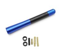 Universal Aluminum 3.5cm 8cm 12cm Car Decoration Radio Carbon Fiber Antenna Decorative Roof Signal Modified Rod Car Antenna(Blue,12cm)