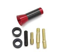 Universal Aluminum 3.5cm 8cm 12cm Car Decoration Radio Carbon Fiber Antenna Decorative Roof Signal Modified(Red,3.5cm)