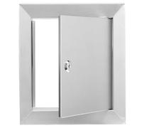 Universal Aluminum Access Panel Door Waterproof Stainless Steel Wall Cover Repair Door Panel with Latch for Drywall Plumbing & Electrical - 20x20cm Silver