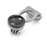 Universal Aluminum Alloy Bicycle Stem Mount for Bryton IGS Cateye Stopwatch - Black Red Silver, Dual Deck, Weather-