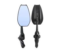 Universal Aluminum Alloy Side Mirror Non-Graded HD Rearview Adjustable Clean Lens Motorcycle Accessories Motorcycle Side Rearview Mirror(Blue)