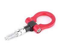Universal Aluminum Alloy Tow Hook Kit, Front Bumper Towing Eye Ring, compatible with BMW E-Series E82 E88 E90 E91 E92 E93, Red