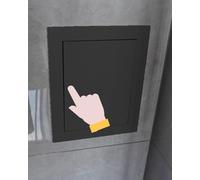 Universal Aluminum Inspection Hatch Panel Cover - Spring-Loaded Access Drywall Panel for Plumbing & Electrical Inspection - 6x6 7x7 12x12 20x20 Inch Black