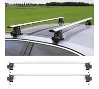 Universal Aluminum Roof Rack Cross Bars, Adjustable Telescopic Design, Supports Up to 330Lbs, Easy No-Drill Installation, Fits Smooth Roofs Less Than 142Cm Wide
