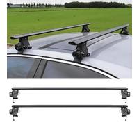 Universal Aluminum Roof Rack Cross Bars, Adjustable Telescopic Design, Supports Up to 330Lbs, Easy No-Drill Installation, Fits Smooth Roofs Less Than 142Cm Wide