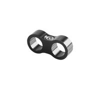 Universal AN4 AN6 AN8 AN10 Billet Aluminum Hose Seprator Clamp Fuel Pipe Tube Line Separator Kit for Dual Oil Water Turbo Hose Pipe(AN4 Black)