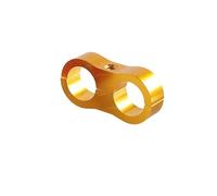 Universal AN4 AN6 AN8 AN10 Billet Aluminum Hose Seprator Clamp Fuel Pipe Tube Line Separator Kit for Dual Oil Water Turbo Hose Pipe(AN10 Gold)