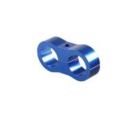 Universal AN4 AN6 AN8 AN10 Billet Aluminum Hose Seprator Clamp Fuel Pipe Tube Line Separator Kit for Dual Oil Water Turbo Hose Pipe(AN8 Blue)