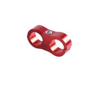 Universal AN4 AN6 AN8 AN10 Billet Aluminum Hose Seprator Clamp Fuel Pipe Tube Line Separator Kit for Dual Oil Water Turbo Hose Pipe(AN10 red)