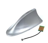 Universal Antenna Car Shark Shade Fin Roof FM/AM Signal Function Protective Aerials Fit For Fo-rd All Cars Car Antenna Rod Car Antenna(Silver)
