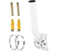 Universal Antenna Mount Bracket, 12" J-Pole Mast for Wireless Bridge, Access Point & Weather Station - Wall or Pole Installation