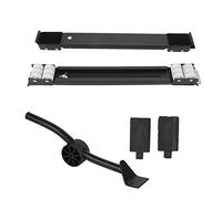 Universal Appliances Pulley Bracket Heavy Duty 300KG Load Bearing Retractable Moving Rollers Base with Pry Bar for Washing Machine Refrigerator Furniture Moving (Black)
