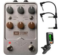 Universal Audio OX Stomp Speaker Emulator Pedal - Bundle with 2 Patch Cables and Tuner