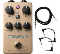 Universal Audio UAFX Heavenly Plate Reverb Pedal - Bundle with Instrument Cable and 2 Patch Cables