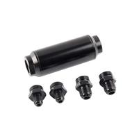 Universal Auto Black 40 Microns Fuel Filter AN6 AN8 Fitting Adapter FF02