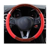 Universal Auto Car Steering Wheel Cover Mahogany Wood Leather Fit 37-38cm Steer Covers Interior Decoration Car Steering Wheel Cover(3)