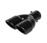 Universal Auto Muffler Silencer Dual Outlet Tip Stainless Steel Exhaust Tail Muffler Tip Pipe Car Exhaust Muffler(Black straight)