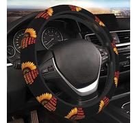 Universal Auto Steering Wheel Cover 38Cm Sunflower I Can Do All Things Through Christ Who Strengthens Me Wheel Sleeve Protector Anti-Slip Inner Ring Wheel Cover For Truck, Suv, Auto