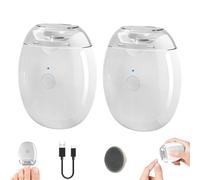 Universal Automatic Fingernail Grinder for Adults, 3-Speed Smart Nail Trimmer LED Light, Built-in Debris Storage, Quiet USB Rechargeable for Thick Nails, One Additional Grinding Head Included (B)