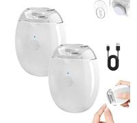 Universal Automatic Fingernail Grinder, Quiet Electric Nail Clippers for Toenails, Smart Nail Trimmer with LED Light & 3 Speed Settings, for Shaky Hands or Weak Grip, Difficulty Seeing Clearly (2 PCS)