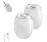 Universal Automatic Fingernail Grinder, Universal Automatic Fingernail Grinder for Adults, Electric Nail Clipper with LED Light & 3 Speeds, Portable and Light Quiet (2 PCS)