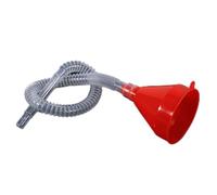 Universal Automotive Plastic Filling Funnel Set with Soft Pipe Spout for Oil and Fuel - Lightweight Sturdy Design Suitable for Petrol and Water Applications