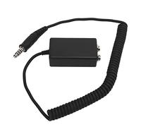 Universal Aviation Headset Adapter Cable 150cm - Convert Helicopter U174 Male to GA Dual Plug - Compatible with David Clark, Avcomm, ASA, Faro