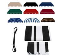 Universal Awning Fabric Replacement for Manual & Motorized Canopies Tear-Resistant Outdoor Shelter Cloth for Garden Patio & Yard Solid Color (Brackets Not Included)
