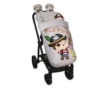 Universal Baby Footmuff with Fleece Feet Cover, Removable with Zips, Machine Washable (Bad Pirate)