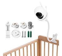 Universal Baby Monitor Holder, Baby Camera Mount Stand with Phone Clip + 3 Camera Adapter Compatible with HelloBaby/Blemil/jeeber/nooie/GHB/BOIFUN, Flexible Baby Monitor Shelf Parent