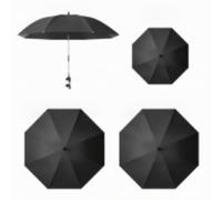 Universal Baby Parasol 2-in-1 Design, Pushchair Parasols with Adjustable Clamp, Universal Sunscreen Rainproof Stroller Cover Umbrella(75CM Pink)