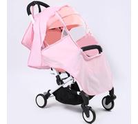 Universal Baby Stroller Raincover, Baby Pram Raincover Windproof, Waterproof and Dustproof, Windproof Anti-Cold, Dustproof Rain Cover with Storage Bag (Pink)