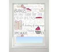 UNIVERSAL Bake Off Patterned Thermal Blackout Roller Blind, Red, W90cm