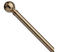 UNIVERSAL Ball 28mm Metal Bay Window Curtain Pole Set, Antique Brass, 500cm
