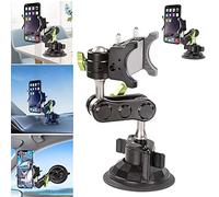Universal Ball Head Arm for Phone, 360° Rotating Car Phone Holder Mount, Multifunctional Adjustable Ballhead Magic Arm Suction Cup Camera Phone Holder for Car Dashboard Windshield Vehicle Sunroof (A)