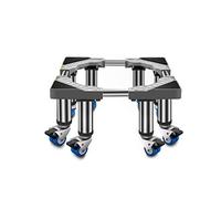 Universal Base Fridge Stand Adjustable Washing Machine with 8 Lockable Wheels - Movable Trolley for Washer, Dryer & Refrigerator - High Rack 45-65cm - Grey 30cm - Sturdy & Portable
