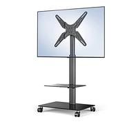 Universal Base Home Floor-to-Ceiling 55-inch TVs Rack Office Large Display Screen Bracket Mobile LCD Stand with Wheels M,A-Brass(1)